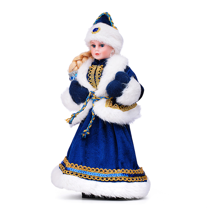 Сувенир "Внучка Деда Мороза" в богатой синей шубке, 30 см Сувенир "Внучка Деда Мороза" в богатой синей шубке, 30 см
