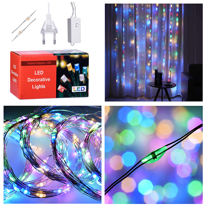 Электрогирлянда Занавес, 3м*1м, 100 ламп Электрогирлянда Занавес, 3м*1м, 100 ламп