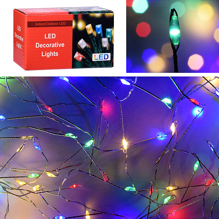 Электрогирлянда 3м, 100 ламп, цветная Электрогирлянда 3м, 100 ламп, цветная