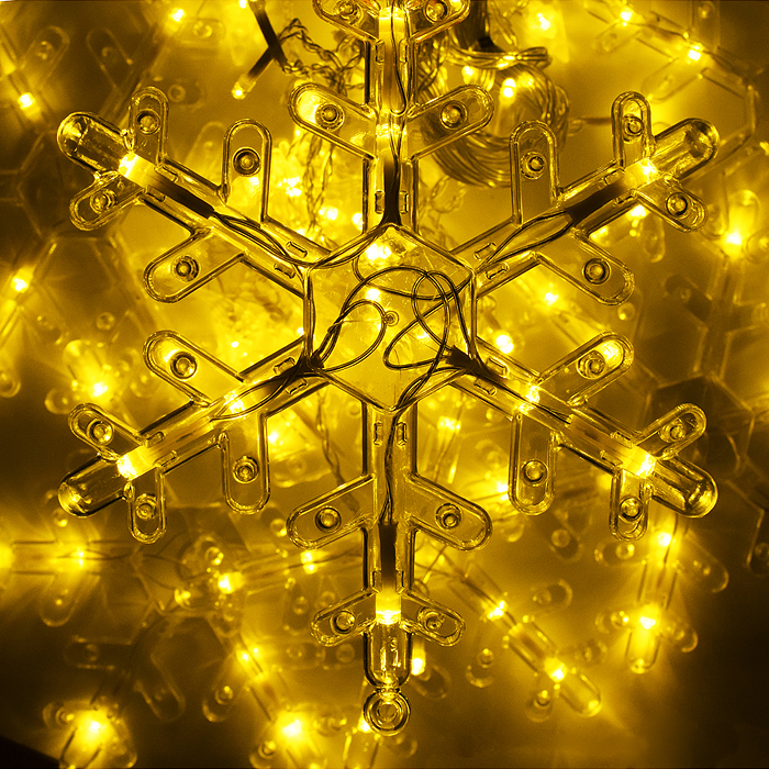 Фото к товару Электрогирлянда интерьерная "Звёздочки и снежинки" тёплый свет Электрогирлянда интерьерная "Звёздочки и снежинки" тёплый свет