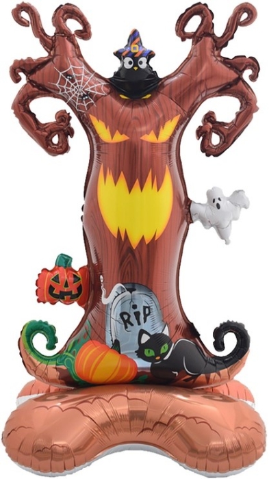 Шар 3D (58''/147 см) Фигура на подставке, Дерево на Хэллоуин, 1 шт. в уп.