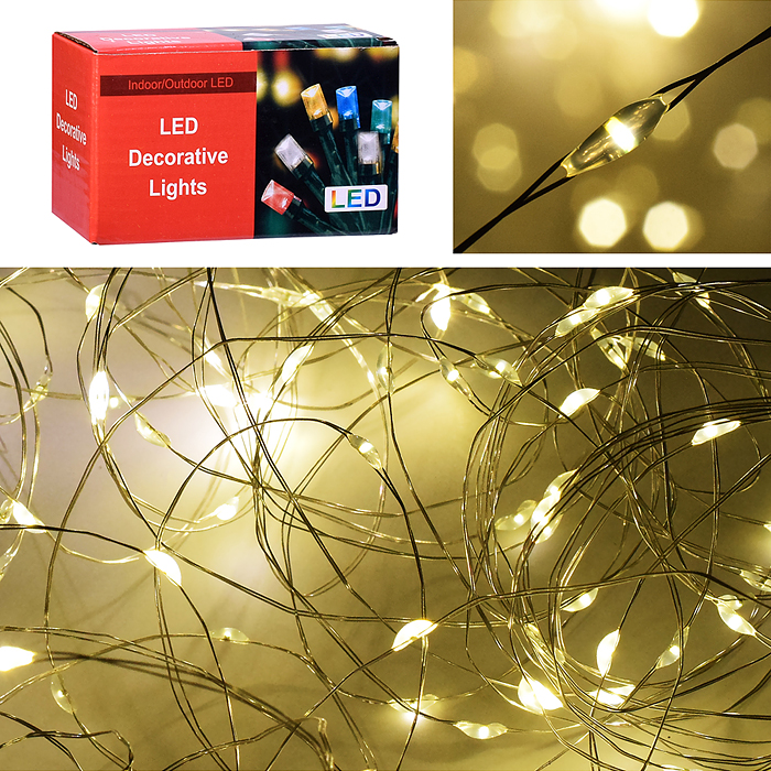 Электрогирлянда 10м, 100 ламп, теплый Электрогирлянда 10м, 100 ламп, теплый