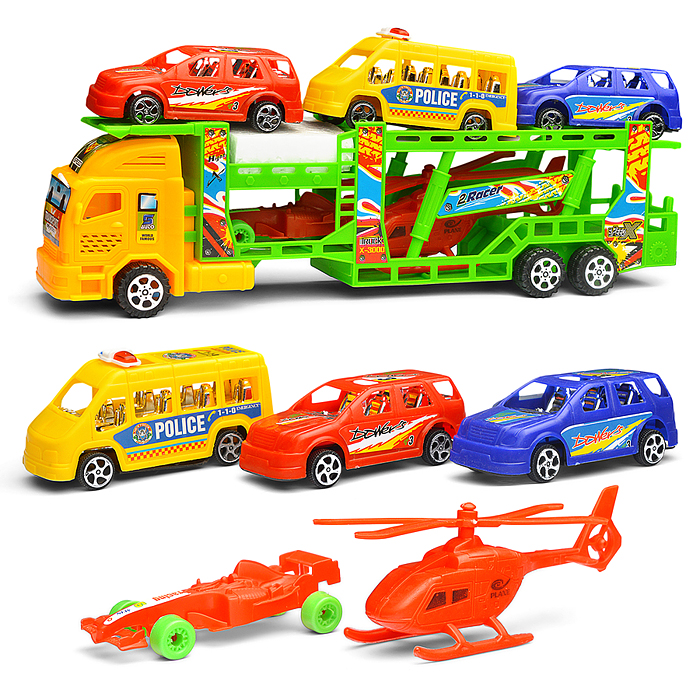 Автовоз 931-16 "Автодрайв" с машинками, в пакете