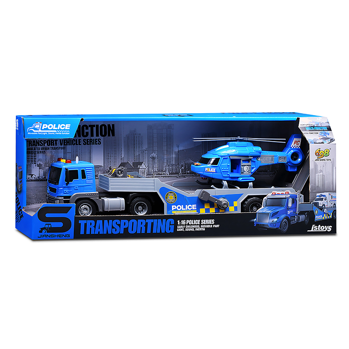 Фото к товару Машина JS202C-2 "Автовоз спецтехники" 1:16 (свет, звук) в коробк Машина JS202C-2 "Автовоз спецтехники" 1:16 (свет, звук) в коробк