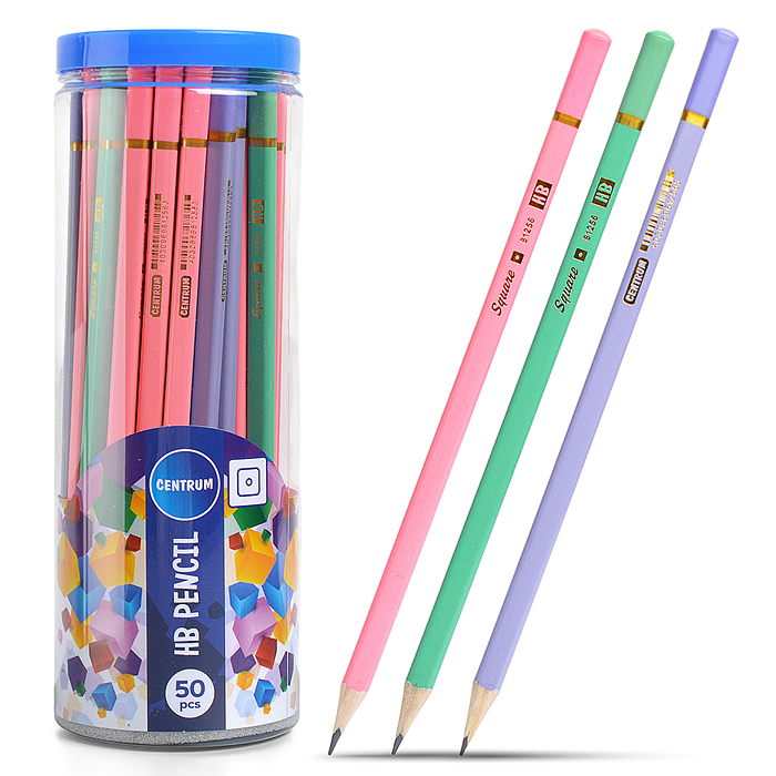 Карандаш HB деревянный, квадратный профиль, заточенный