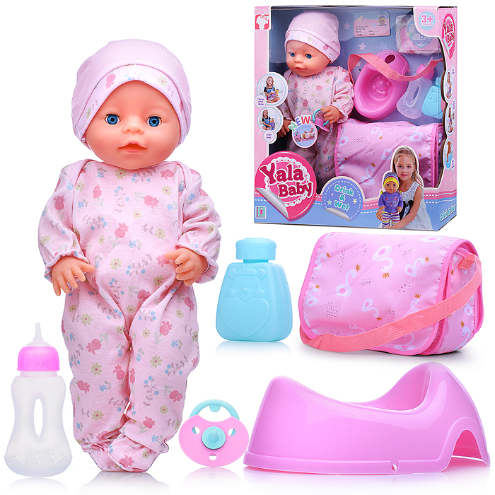 Пупс YL2440H-B "Светочка" (пьет, писает) с аксессуарами, в коробке