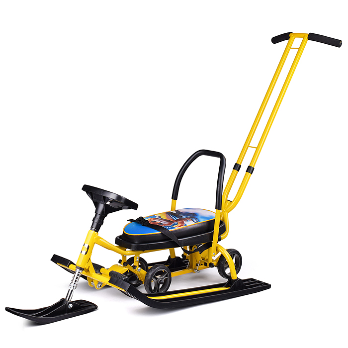 Фото к товару Игрушка Снегокат детский 111 "Mobile" с Т-образным толкателем и колесной базой (Котик на желтом снег Игрушка Снегокат детский 111 "Mobile" с Т-образным толкателем и колесной базой (Котик на желтом снег