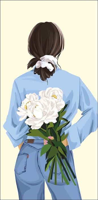 Конверт для денег "Девушка"