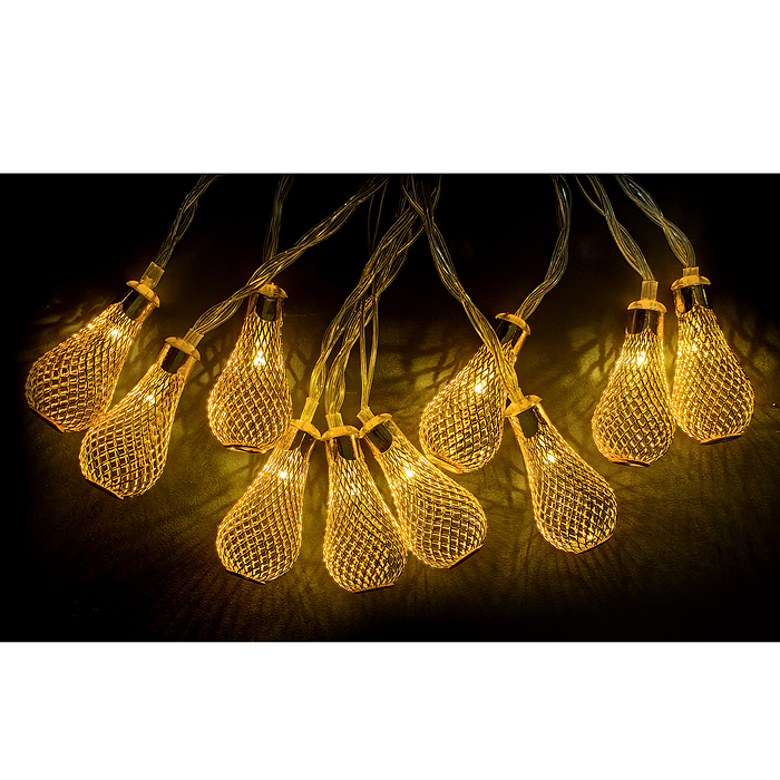 Фото к товару Электрогирлянда Стильные лампы, 2м, 10 ламп Электрогирлянда Стильные лампы, 2м, 10 ламп