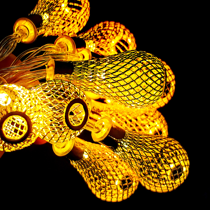 Фото к товару Электрогирлянда Стильные лампы, 2м, 10 ламп Электрогирлянда Стильные лампы, 2м, 10 ламп