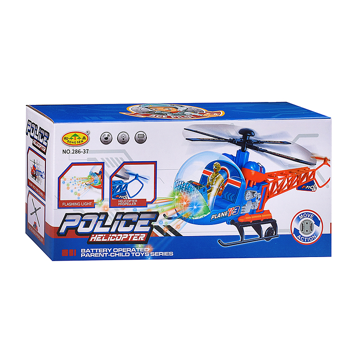 Фото к товару Вертолет 286-37 "Полиция" на батарейках, в коробке Вертолет 286-37 "Полиция" на батарейках, в коробке