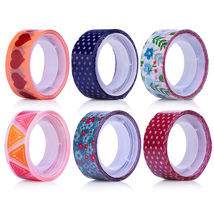 Клейкая лента декоративная "DIY" цветная, полипропиленовая основа 40 мкм, 15 ммx5 м, пласт.вт.