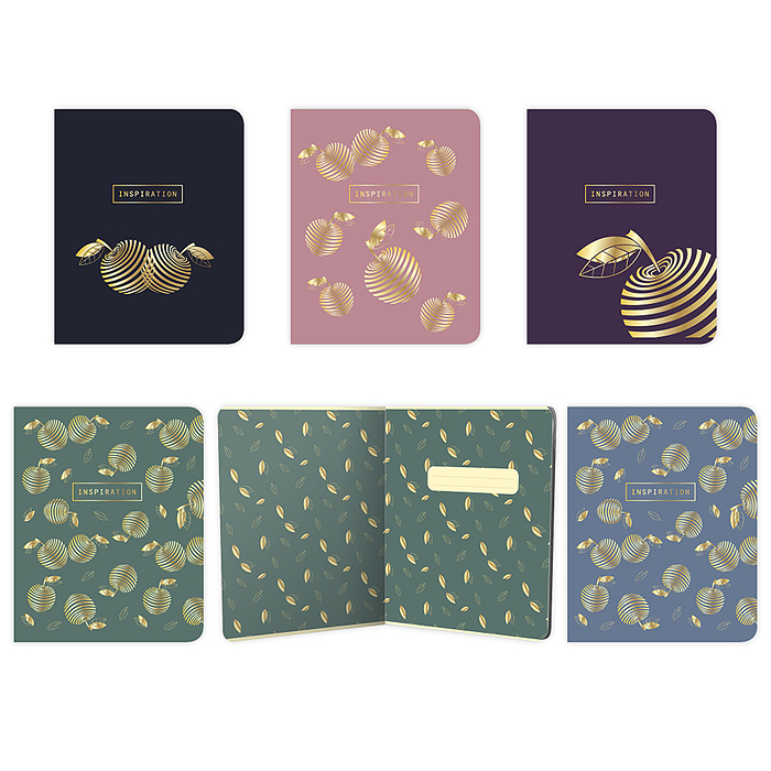 Тетрадь 48л А5 клетка "Яблоки" скрепка