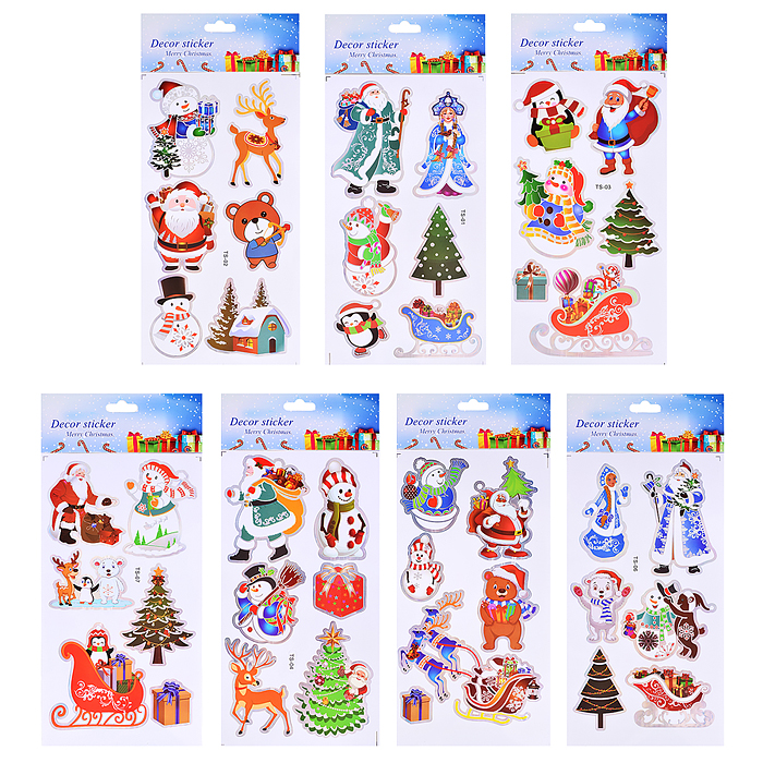 Наклейки для декора S2673 "Новогодние мотивы" (24х12 см) Наклейки для декора S2673 "Новогодние мотивы" (24х12 см)
