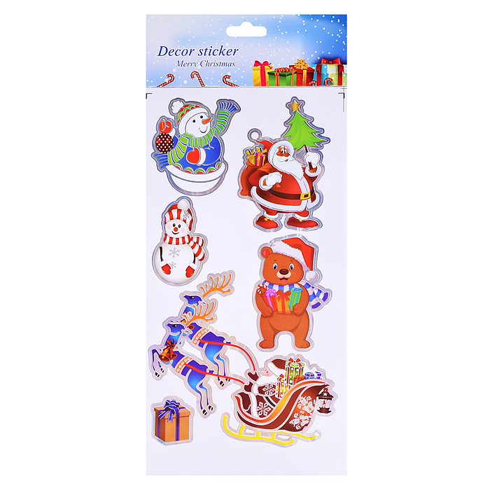 Фото к товару Наклейки для декора S2673 "Новогодние мотивы" (24х12 см) Наклейки для декора S2673 "Новогодние мотивы" (24х12 см)