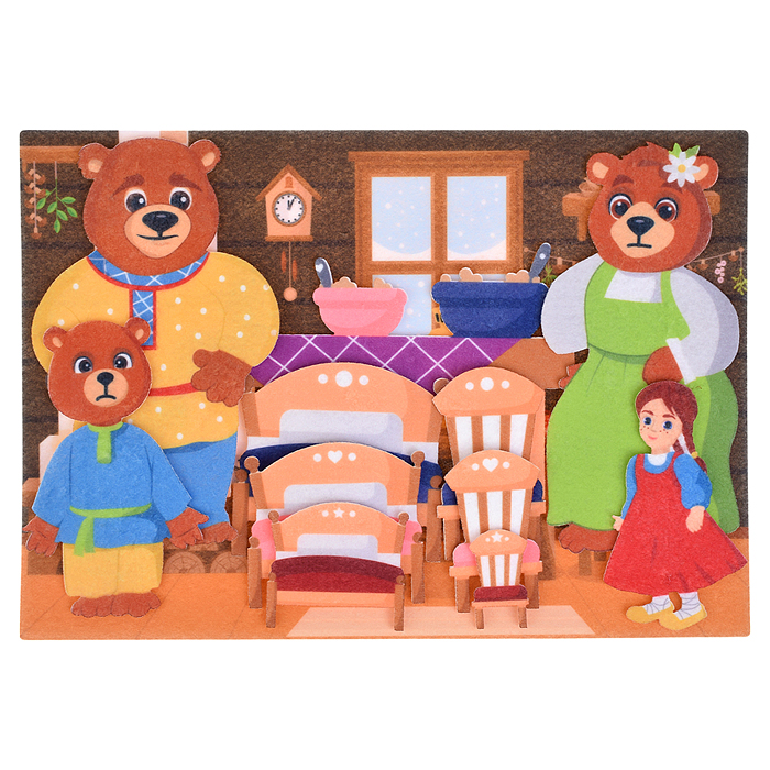 Три медведя, фетр