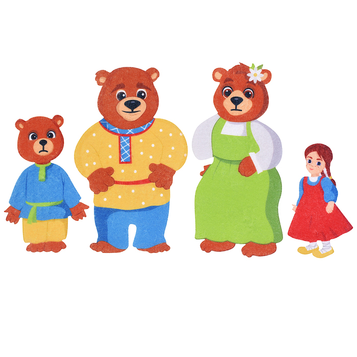 Три медведя, фетр