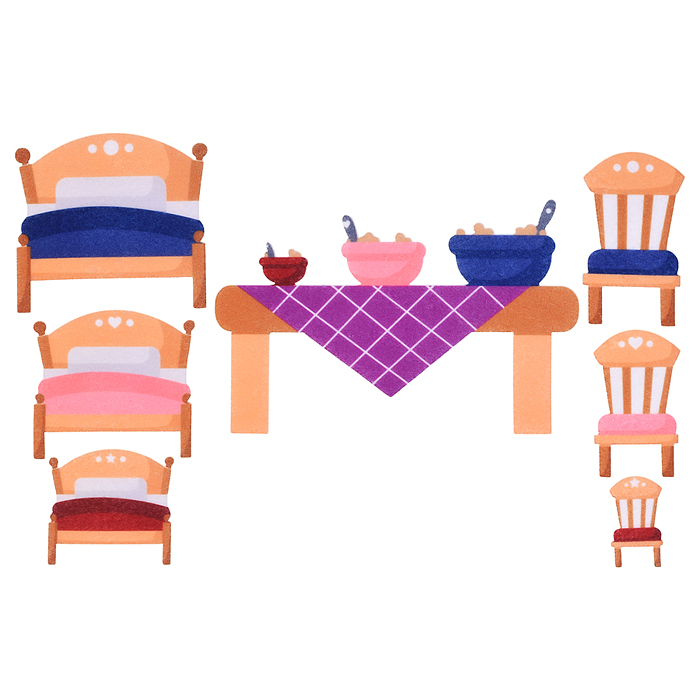 Три медведя, фетр