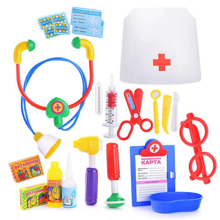 Фото к товару Набор доктора 2554 "Волшебная аптечка", в чемодане (22 предметов) Набор доктора 2554 "Волшебная аптечка", в чемодане (22 предметов)