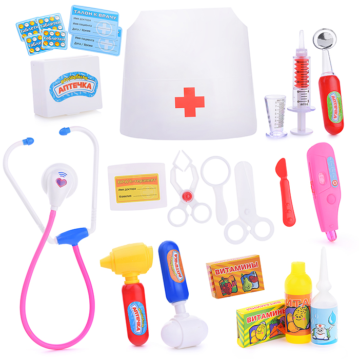Фото к товару Набор доктора 2554 "Волшебная аптечка", в чемодане (22 предметов) Набор доктора 2554 "Волшебная аптечка", в чемодане (22 предметов)