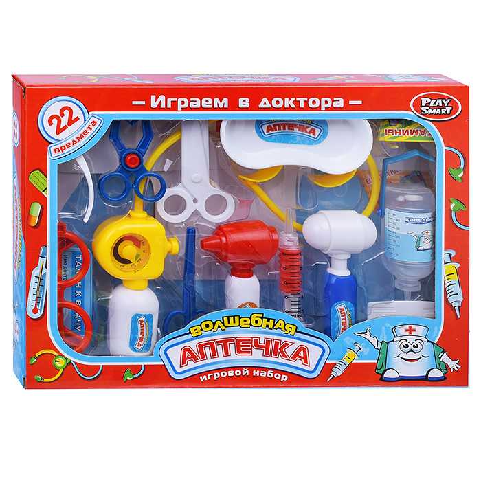 Фото к товару Набор доктора 2554 "Волшебная аптечка", в чемодане (22 предметов) Набор доктора 2554 "Волшебная аптечка", в чемодане (22 предметов)