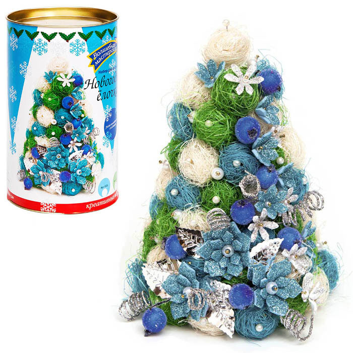 Набор для творчества Елочка из сизаля "Мерцание" Набор для творчества Елочка из сизаля "Мерцание"