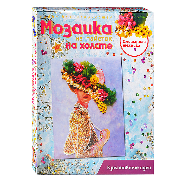 Мозаика из пайеток на холсте "Грация" Мозаика из пайеток на холсте "Грация"