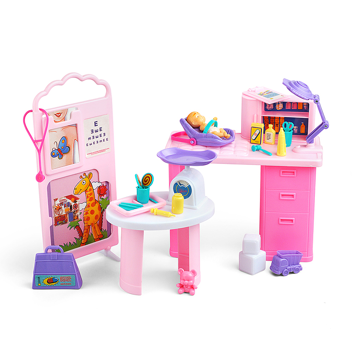 Фото к товару Набор мебели для кукол 9817 "Детский Врач" в коробке Набор мебели для кукол 9817 "Детский Врач" в коробке