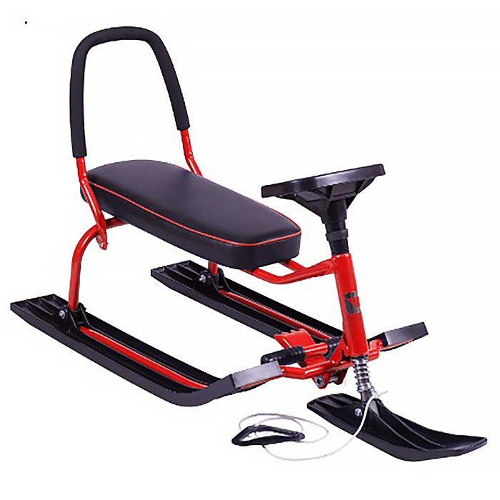 Игрушка Снегокат детский 501 "TANDEM" для двоих со складной спинкой (Красный) 