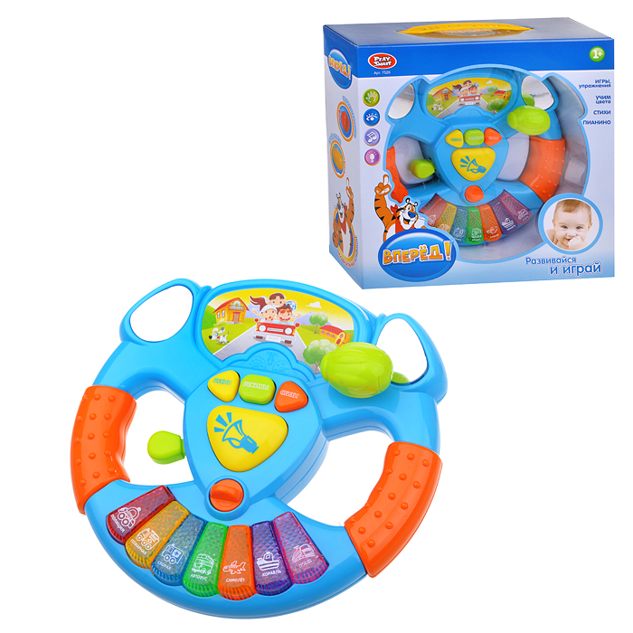 Руль 7526 "Вперед!" на батарейках, в коробке Руль 7526 "Вперед!" на батарейках, в коробке