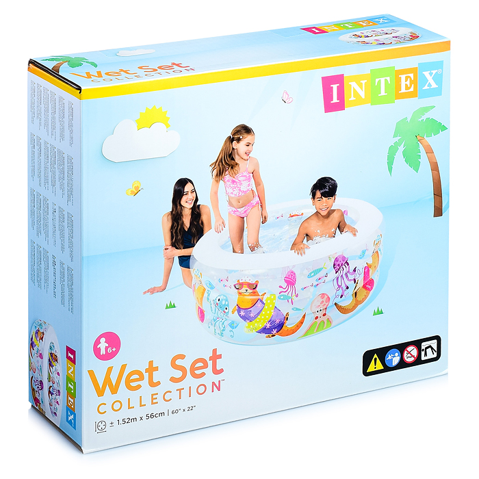 Фото к товару Бассейн надувной «Аквариум», 152 х 56 см, от 6 лет, 58480NP INTEX Бассейн надувной «Аквариум», 152 х 56 см, от 6 лет, 58480NP INTEX