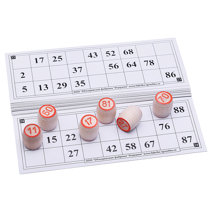 Игра Русское лото в зеленой картонной коробке (240*130*80) 