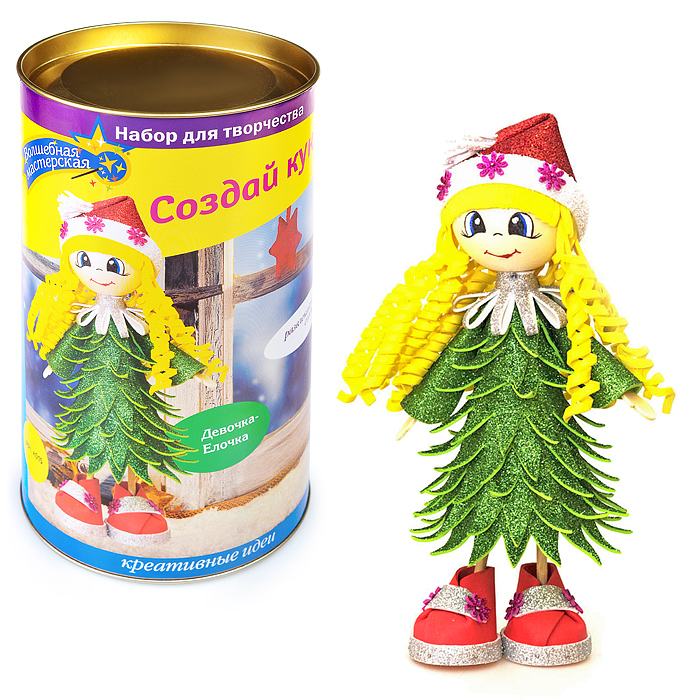 Набор для творчества Создай куклу "Девочка-Елочка" Набор для творчества Создай куклу "Девочка-Елочка"