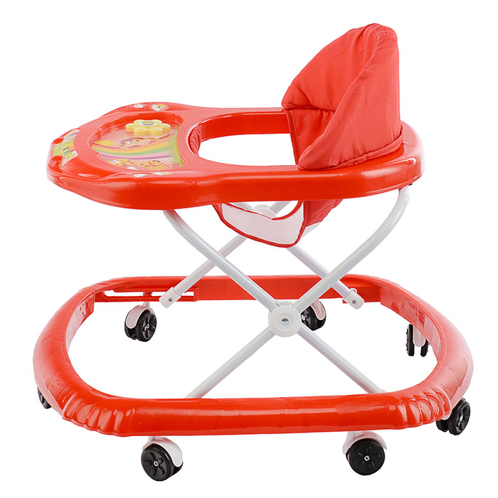 Ходунки 902-4 "Цветок" со звуком (красный) в пакете