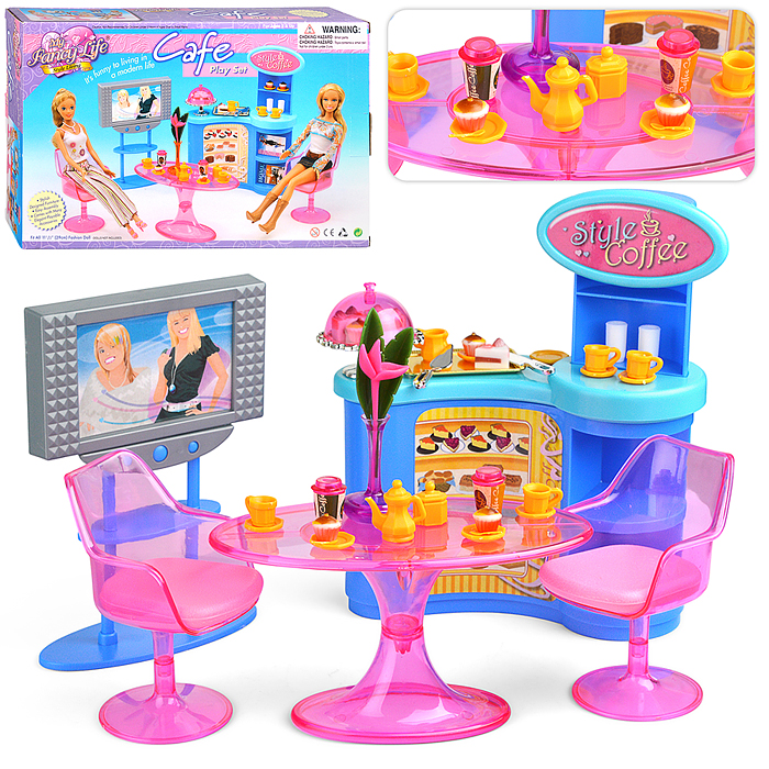 Набор мебели для кукол 2918 "Кофейня" в коробке Набор мебели для кукол 2918 "Кофейня" в коробке