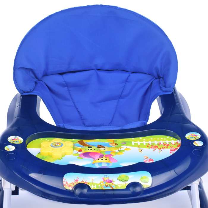 Ходунки 902-6 "Цветок" со звуком (синий) в пакете