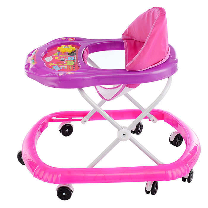 Ходунки 902-5 "Цветок" со звуком (розовый) в пакете