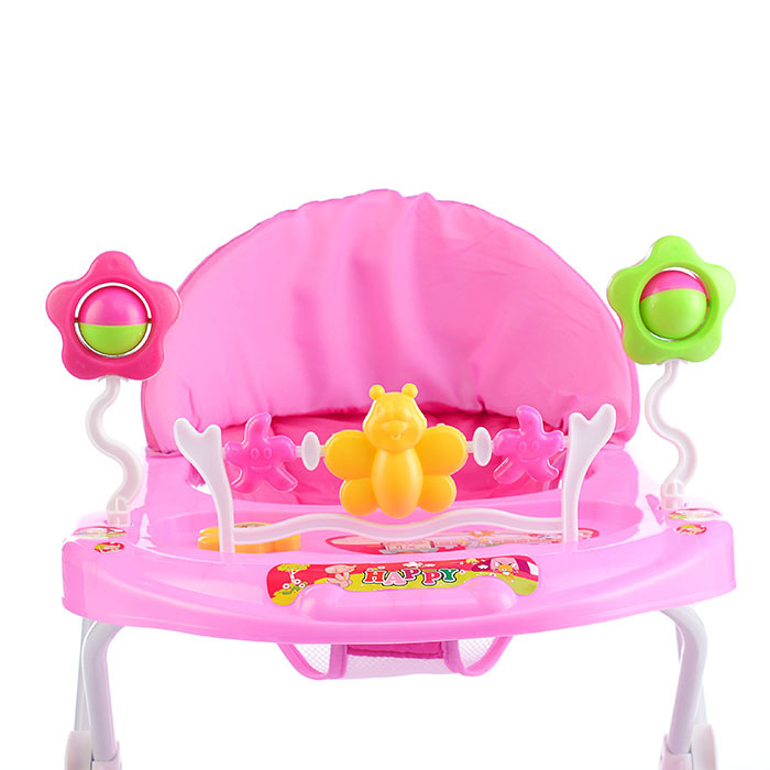 Ходунки 902-B-1 "Бабочка с цветочками" (розовый) в пакете