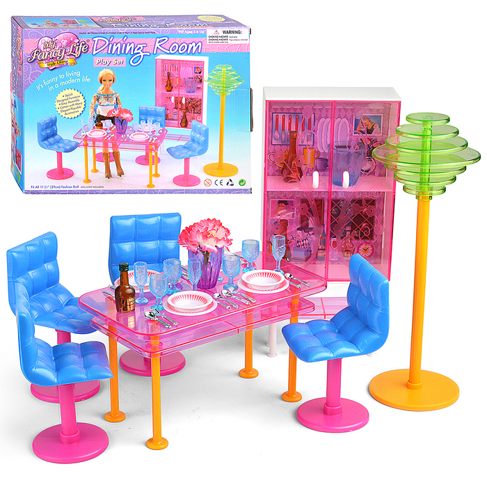 Набор мебели для кукол 2912 "Столовая" в коробке Набор мебели для кукол 2912 "Столовая" в коробке