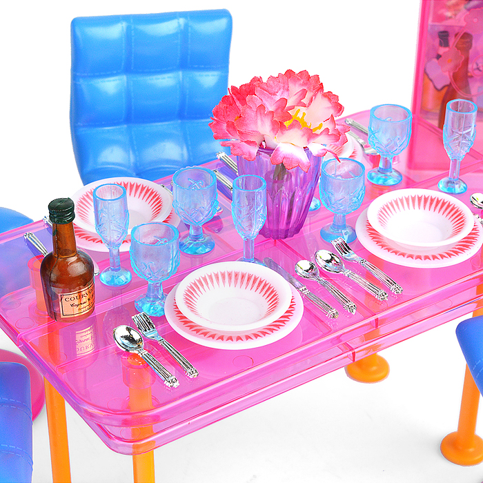 Набор мебели для кукол 2912 "Столовая" в коробке