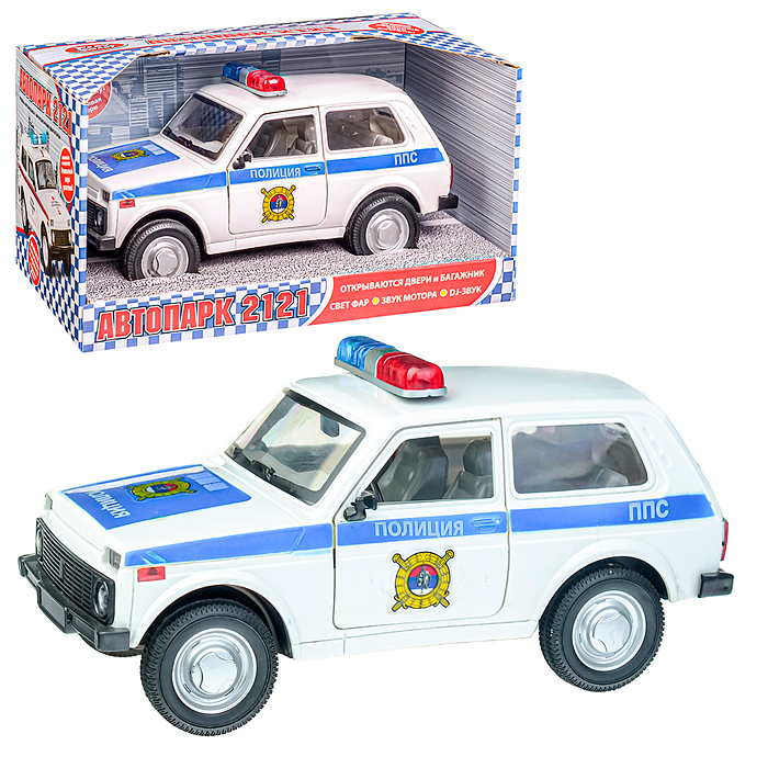 Машина 9078-F "Автопарк. Полиция" на батарейках, в коробке Машина 9078-F "Автопарк. Полиция" на батарейках, в коробке