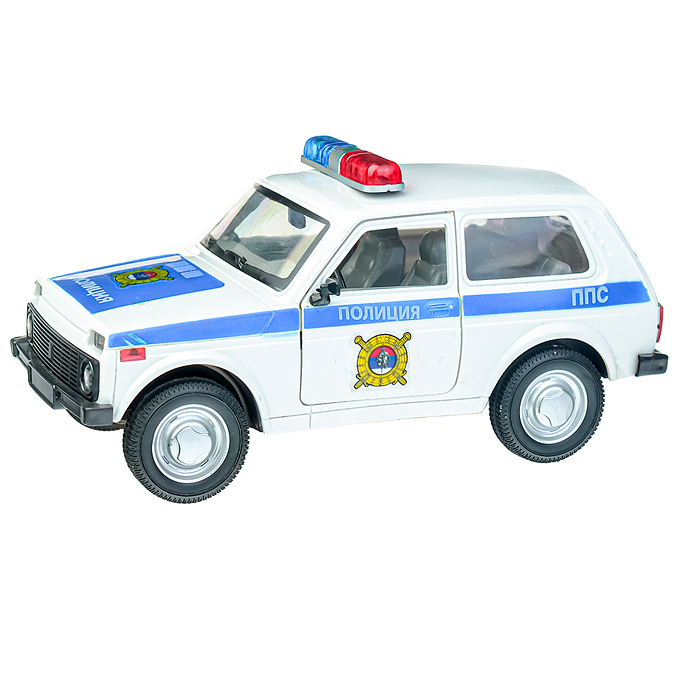 Машина 9078-F "Автопарк. Полиция" на батарейках, в коробке