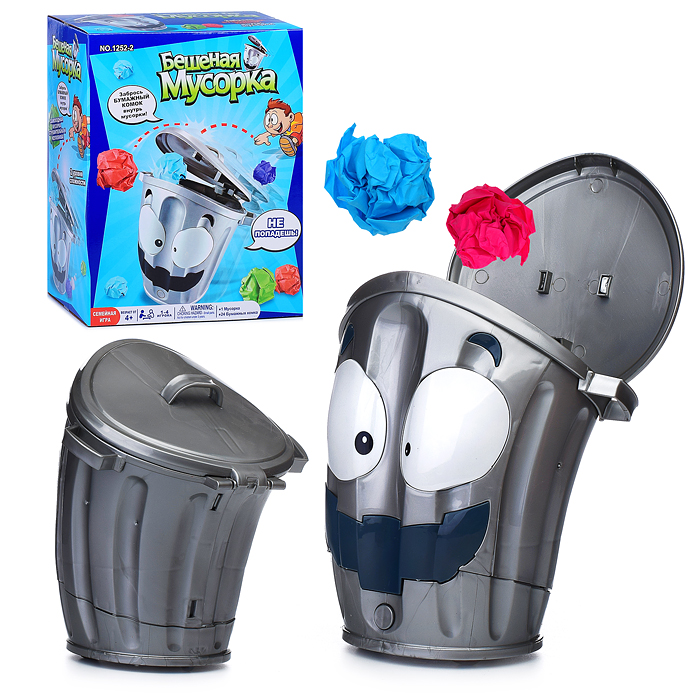 Настольная игра 1252-2 "Бешеная мусорка" в коробке