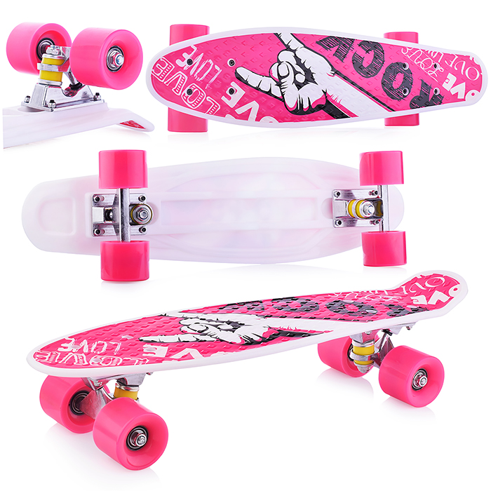 Фото к товару Скейт детский R0058 микс, в пакете Скейт детский R0058 микс, в пакете