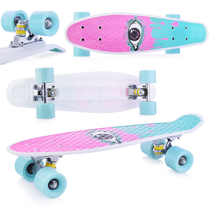 Фото к товару Скейт детский R0058 микс, в пакете Скейт детский R0058 микс, в пакете