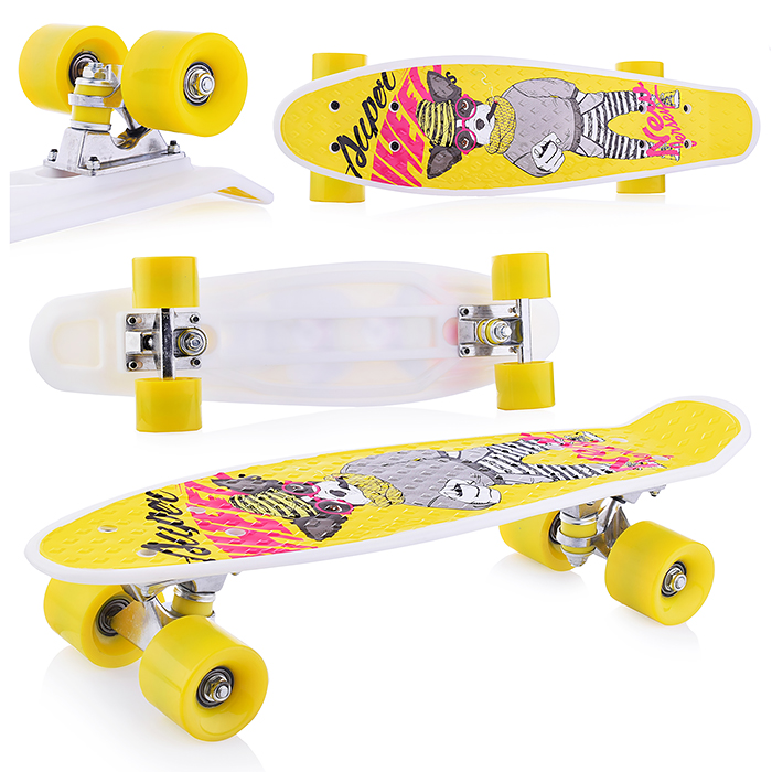 Фото к товару Скейт детский R0058 микс, в пакете Скейт детский R0058 микс, в пакете