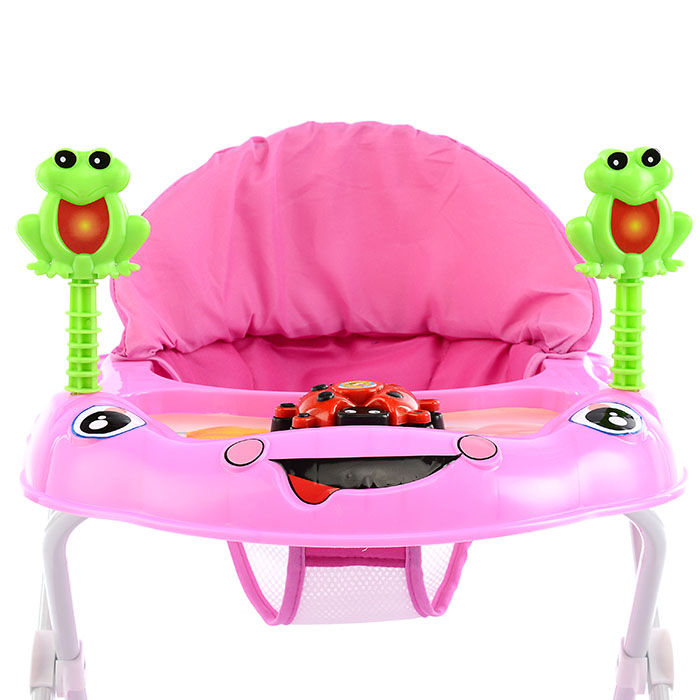 Ходунки 901-Q-1 "Божья коровка" розовые, в пакете