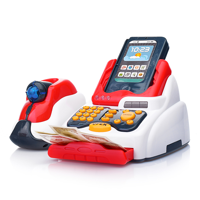 Фото к товару Игровой набор 668-120 "Касса" (с набором продуктов) в коробке Игровой набор 668-120 "Касса" (с набором продуктов) в коробке