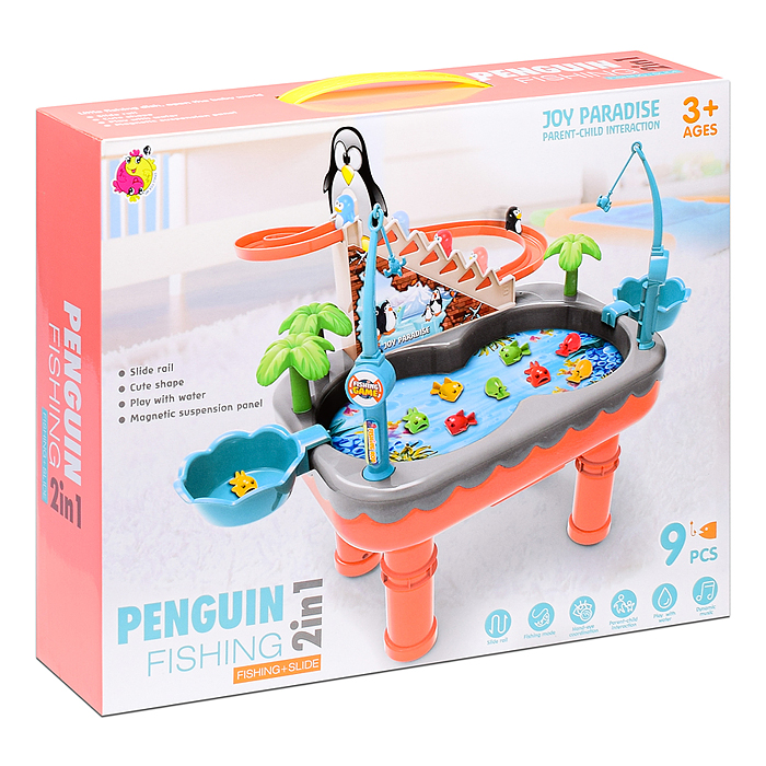 Фото к товару Рыбалка 7713B "Рыбачим с пингвиненком" на батарейках, в коробке Рыбалка 7713B "Рыбачим с пингвиненком" на батарейках, в коробке