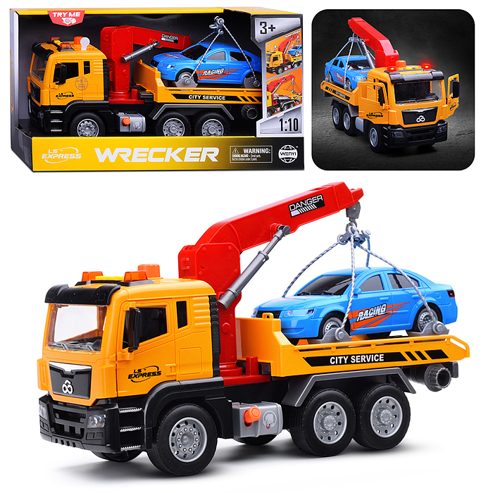 Машина WY1119A "Эвакуатор" 1:12 (свет, звук) в коробке